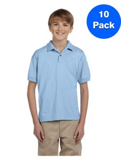 Boys 5.6 oz. DryBlend 50/50 Jersey Polo 10 Pack