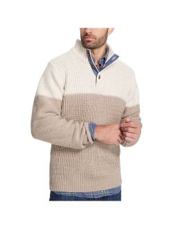 Weatherproof Mens Textured Pullover Sweater, Beige, Small