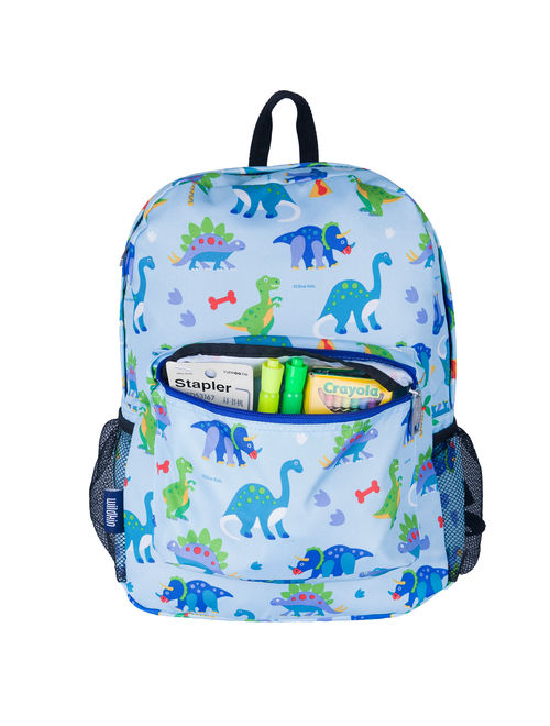 Wildkin Dinosaur Land Blue 16 Inch Kids Backpack for Boys and Girls