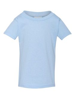 Little Boys' Taped Neck Heavy Preshrunk T-Shirt, 6T, Light Blue