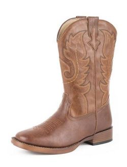 Western Boots Boys Square Toe Brown Tan 09-018-1900-1701 BR