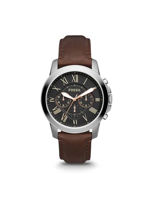 Fossil Men's Grant Leather Chronograph Watch (Style: FS4735IE)