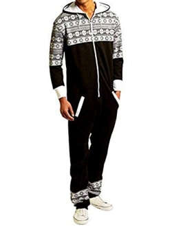 SkylineWears Mens Fashion One Piece Jumpsuit One Piece non Footed Pajamas