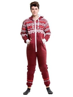 SkylineWears Mens Fashion One Piece Jumpsuit One Piece non Footed Pajamas