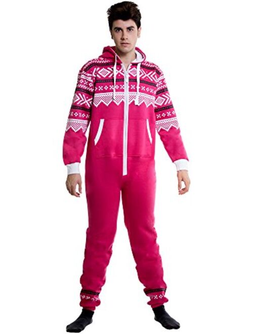 SkylineWears Mens Fashion One Piece Jumpsuit One Piece non Footed Pajamas