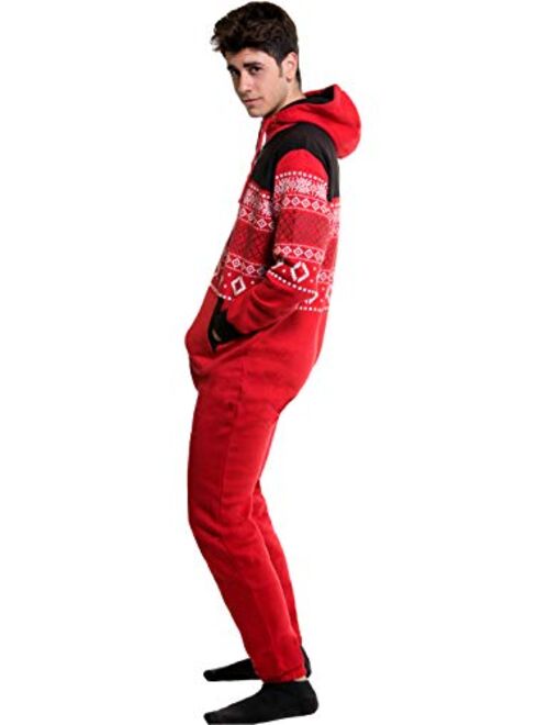 SkylineWears Mens Fashion One Piece Jumpsuit One Piece non Footed Pajamas