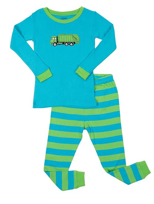 Leveret Garbage Truck 2 Piece Pajama Set 100% Cotton 5 Years