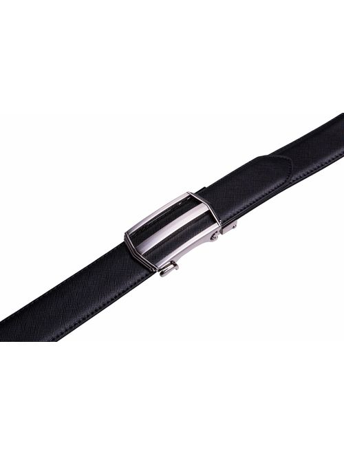 Mens Belt Leather Ratchet Belts For Men Casual & Dress Belt With Adjustable Automatic Buckle 35mm Wide