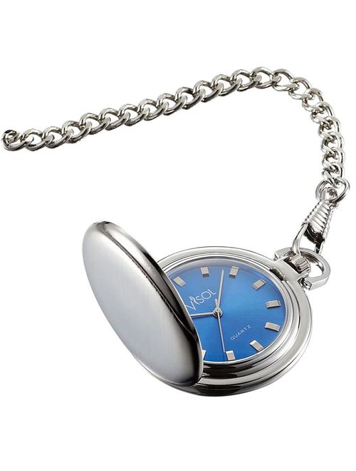 Visol Lazuli Japanese Quartz Pocket Watch