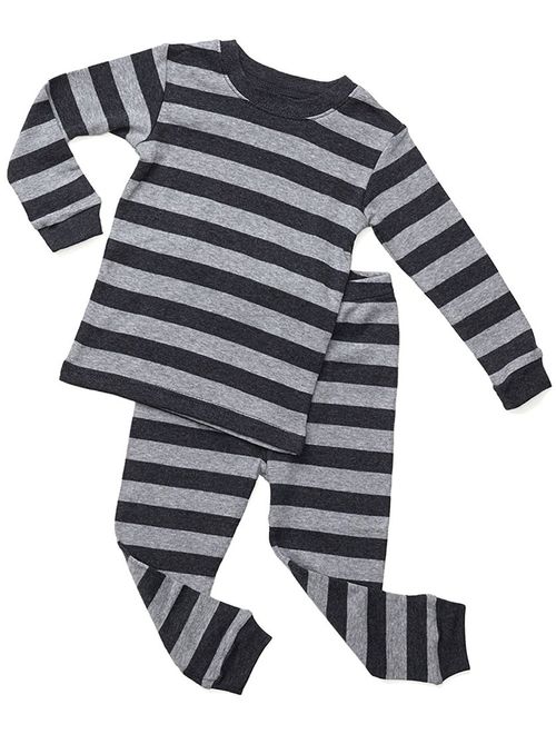 Leveret Striped Kids & Toddler Boys Pajamas 2 Piece Pjs Set 100% Cotton Sleepwear (Toddler-14 Years)