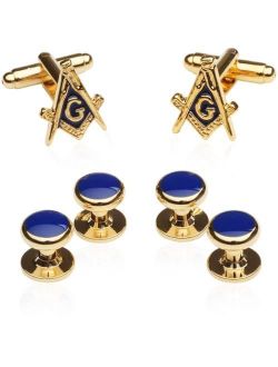 Cuff Daddy Goldplated Masonic Formal Cuff Link Set