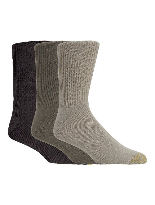 Gold Toe Men's Fluffies Crew Socks, 3 Pack