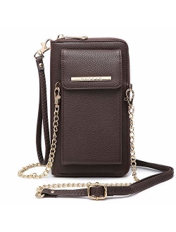 Cellphone Wallet Purse Phone Pouch Wristlet Clutch Crossbody Shoulder Bag - 12 Slots
