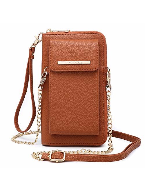 Cellphone Wallet Purse Phone Pouch Wristlet Clutch Crossbody Shoulder Bag - 12 Slots