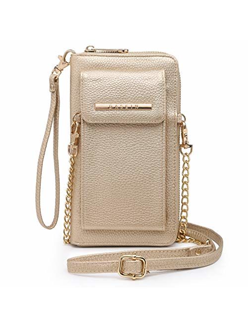 Cellphone Wallet Purse Phone Pouch Wristlet Clutch Crossbody Shoulder Bag - 12 Slots