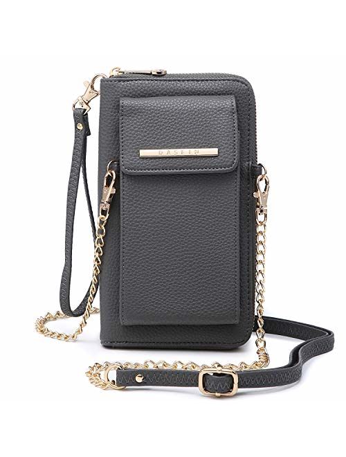 Cellphone Wallet Purse Phone Pouch Wristlet Clutch Crossbody Shoulder Bag - 12 Slots