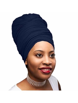 Novarena 30 Solid Colors Soft Stretch Headwraps Headband Long Hair Head Wrap Scarf Turban Tie Jersey Knit African head wraps