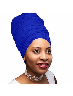 Novarena 30 Solid Colors Soft Stretch Headwraps Headband Long Hair Head Wrap Scarf Turban Tie Jersey Knit African head wraps