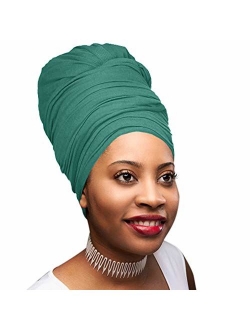 Novarena 30 Solid Colors Soft Stretch Headwraps Headband Long Hair Head Wrap Scarf Turban Tie Jersey Knit African head wraps