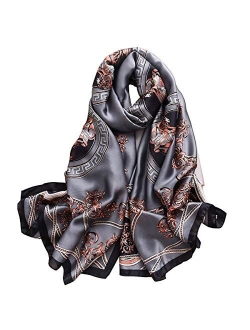 K-ELewon Silk Feeling Scarf Fashion Scarves Long Lightweight Sunscreen Shawls for Women