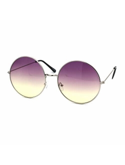 Classic Oversize Joplin Style Hippie Round Circle Lens Sunglasses