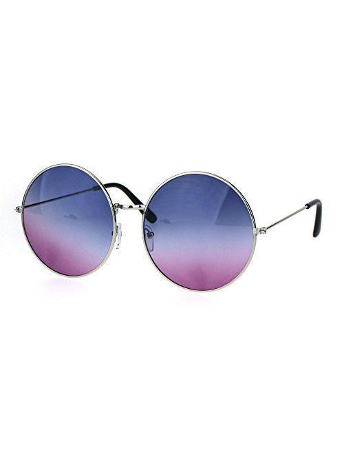 Classic Oversize Joplin Style Hippie Round Circle Lens Sunglasses