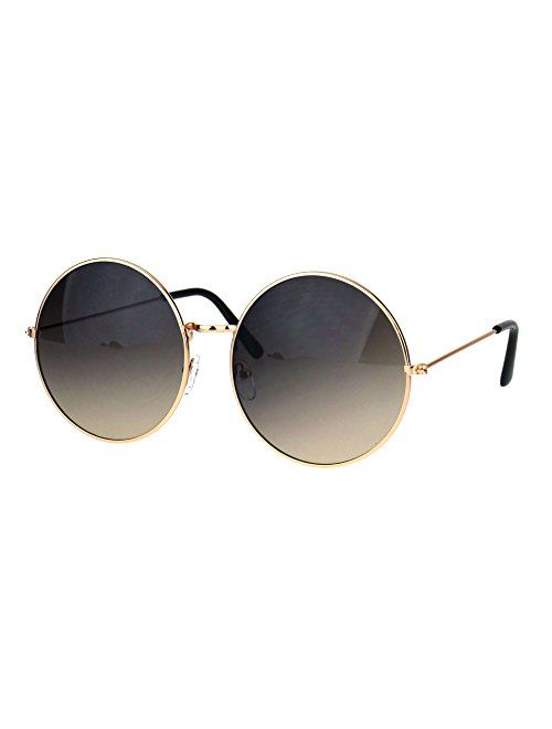 Classic Oversize Joplin Style Hippie Round Circle Lens Sunglasses