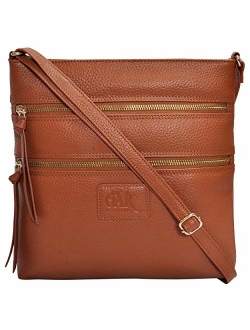 Leather Crossbody Purses and Handbags for Women-Premium Crossover Bag Over the Shoulder Womens