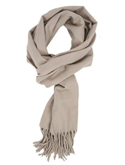 Unisex Warm Soft Cashmere Feel Solid Color Fall Winter Scarf