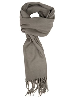 Unisex Warm Soft Cashmere Feel Solid Color Fall Winter Scarf