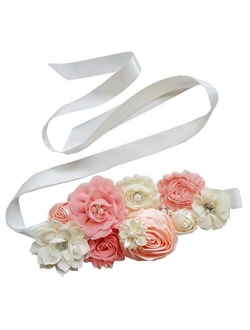 nania maternity pregnancy sash for Mon to be baby shower sash flower sash