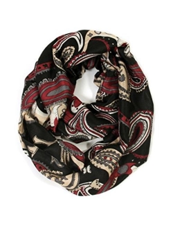 Scarfand's Vibrant Colored Artistic Painting & Graphic Print Infinity Fashion Scarf