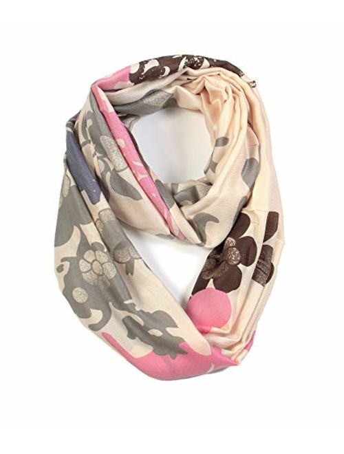 Scarfand's Vibrant Colored Artistic Painting & Graphic Print Infinity Fashion Scarf