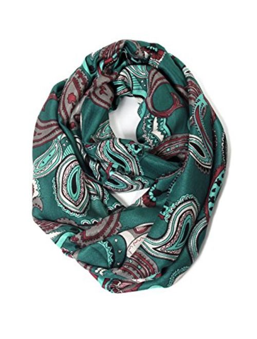 Scarfand's Vibrant Colored Artistic Painting & Graphic Print Infinity Fashion Scarf