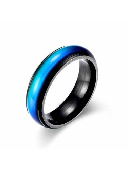 Ello Elli 6MM Comfort Fit Stainless-Steel Color Changing Mood Ring