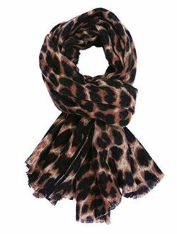 GERINLY Women's Scarves: Colorful Leopard Cozy Warm Wrap Scarf