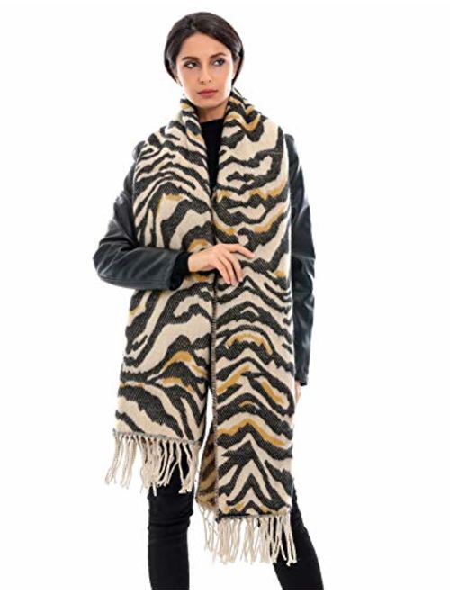 GERINLY Women's Scarves: Colorful Leopard Cozy Warm Wrap Scarf