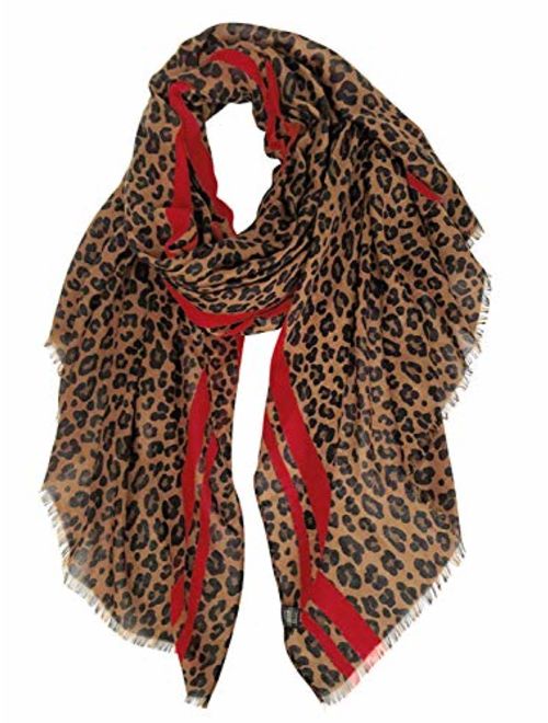 GERINLY Women's Scarves: Colorful Leopard Cozy Warm Wrap Scarf