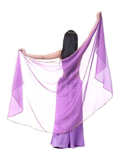 AvaCostume Chiffon Solid Color Dance Veils Belly Scarves