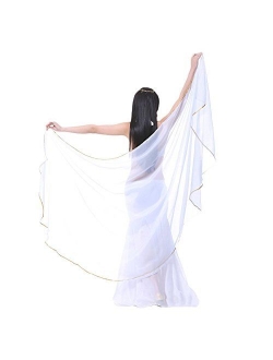 AvaCostume Chiffon Solid Color Dance Veils Belly Scarves