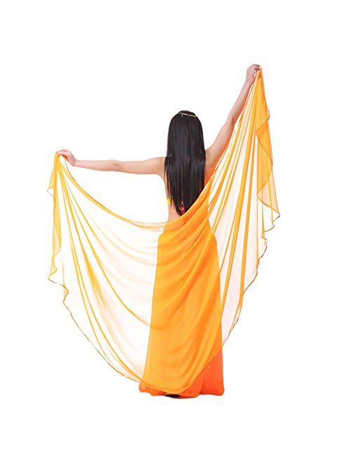 AvaCostume Chiffon Solid Color Dance Veils Belly Scarves