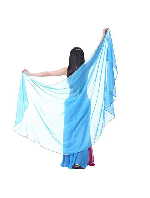 AvaCostume Chiffon Solid Color Dance Veils Belly Scarves