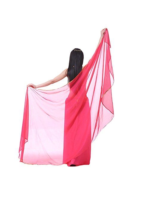 AvaCostume Chiffon Solid Color Dance Veils Belly Scarves