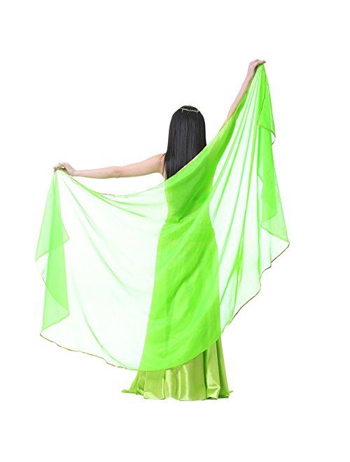 AvaCostume Chiffon Solid Color Dance Veils Belly Scarves