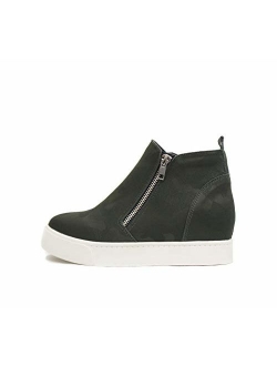 Taylor Hidden Wedge Booties Fahsion Sneaker Shoes Side Zipper