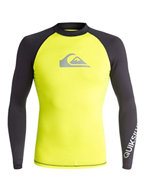 Quiksilver All Time Long Sleeve Rashguard Swim Shirt UPF 50+