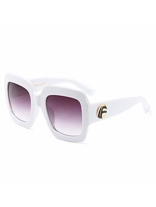 ROYAL GIRL Oversized Square Sunglasses Women Inspired Multi Tinted Frame Fashion Modern Shades