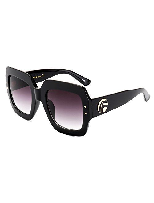 ROYAL GIRL Oversized Square Sunglasses Women Inspired Multi Tinted Frame Fashion Modern Shades