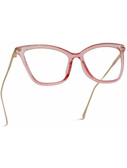 WearMe Pro - New Elegant Oversized Clear Cat Eye Non-Prescription Glasses