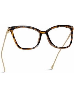 WearMe Pro - New Elegant Oversized Clear Cat Eye Non-Prescription Glasses